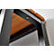 Zitbank voor kleedkamers - houten - L 1000 x D 310 x H 450 mm - metalen onderstel zwart
