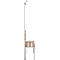 Zitbank voor kleedkamers - L 1000 x D 300 x H 1700 mm - met achterwand en 5 hakenrek