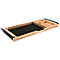 Zubehörschublade für die Montage unter Schreibtischen, kugelgelagert, Kabelführung, herausnehmbare Filzmatte, B 585 x T 243 x H 43 mm, Bambusholz