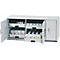 Zure en alkalische onderkast asecos SL-CLASSIC-UB, scharnierende deuren, front lichtgrijs, B 1400 x D 570 x H 600 mm