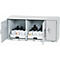 Zuur- en alkalische onderkast asecos SL-CLASSIC-UB, scharnierende deuren, front in lichtgrijs, B 1400 x D 570 x H 600 mm