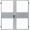 Zweiflügeltüren, für Gittertrennwandsystem, B 2000 x H 2070 mm, hellsilber