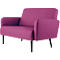 Zweisitzer Sofa meet® by Paperflow LISBOA, desinfektionsmittelbeständiger Kunstlederbezug lila, Fußgestell schwarz, B 1240 x T 815 x H 830 mm