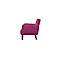 Zweisitzer Sofa meet® by Paperflow LISBOA, desinfektionsmittelbeständiger Kunstlederbezug lila, Fußgestell schwarz, B 1240 x T 815 x H 830 mm