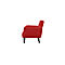 Zweisitzer Sofa meet® by Paperflow LISBOA, desinfektionsmittelbeständiger Kunstlederbezug rot, Fußgestell schwarz, B 1240 x T 815 x H 830 mm
