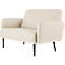 Zweisitzer Sofa meet® by Paperflow LISBOA, desinfektionsmittelbeständiger Kunstlederbezug weiß, Fußgestell schwarz, B 1240 x T 815 x H 830 mm