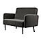 Zweisitzer Sofa meet® by Paperflow LISBOA, Samtbezug anthrazit, Fußgestell schwarz, B 1240 x T 815 x H 830 mm