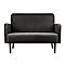 Zweisitzer Sofa meet® by Paperflow LISBOA, Samtbezug anthrazit, Fußgestell schwarz, B 1240 x T 815 x H 830 mm