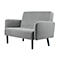 Zweisitzer Sofa meet® by Paperflow LISBOA, Samtbezug grau, Fußgestell schwarz, B 1240 x T 815 x H 830 mm