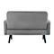 Zweisitzer Sofa meet® by Paperflow LISBOA, Samtbezug grau, Fußgestell schwarz, B 1240 x T 815 x H 830 mm