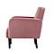 Zweisitzer Sofa meet® by Paperflow LISBOA, Samtbezug pink, Fußgestell schwarz, B 1240 x T 815 x H 830 mm