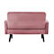 Zweisitzer Sofa meet® by Paperflow LISBOA, Samtbezug pink, Fußgestell schwarz, B 1240 x T 815 x H 830 mm