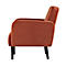 Zweisitzer Sofa meet® by Paperflow LISBOA, Samtbezug rostfarben, Fußgestell schwarz, B 1240 x T 815 x H 830 mm