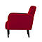 Zweisitzer Sofa meet® by Paperflow LISBOA, Samtbezug rot, Fußgestell schwarz, B 1240 x T 815 x H 830 mm