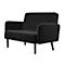 Zweisitzer Sofa meet® by Paperflow LISBOA, Samtbezug schwarz, Fußgestell schwarz, B 1240 x T 815 x H 830 mm