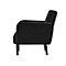 Zweisitzer Sofa meet® by Paperflow LISBOA, Samtbezug schwarz, Fußgestell schwarz, B 1240 x T 815 x H 830 mm