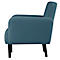 Zweisitzer Sofa meet® by Paperflow LISBOA, Stoffbezug blau, Fußgestell schwarz, B 1240 x T 815 x H 830 mm