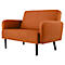 Zweisitzer Sofa meet® by Paperflow LISBOA, Stoffbezug braun, Fußgestell schwarz, B 1240 x T 815 x H 830 mm
