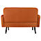 Zweisitzer Sofa meet® by Paperflow LISBOA, Stoffbezug braun, Fußgestell schwarz, B 1240 x T 815 x H 830 mm