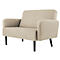 Zweisitzer Sofa meet® by Paperflow LISBOA, Stoffbezug elfenbeinfarben, Fußgestell schwarz, B 1240 x T 815 x H 830 mm