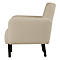 Zweisitzer Sofa meet® by Paperflow LISBOA, Stoffbezug elfenbeinfarben, Fußgestell schwarz, B 1240 x T 815 x H 830 mm