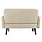 Zweisitzer Sofa meet® by Paperflow LISBOA, Stoffbezug elfenbeinfarben, Fußgestell schwarz, B 1240 x T 815 x H 830 mm