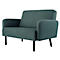 Zweisitzer Sofa meet® by Paperflow LISBOA, Stoffbezug grün, Fußgestell schwarz, B 1240 x T 815 x H 830 mm