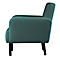 Zweisitzer Sofa meet® by Paperflow LISBOA, Stoffbezug grün, Fußgestell schwarz, B 1240 x T 815 x H 830 mm