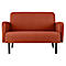 Zweisitzer Sofa meet® by Paperflow LISBOA, Stoffbezug rostfarben, Fußgestell schwarz, B 1240 x T 815 x H 830 mm