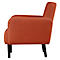 Zweisitzer Sofa meet® by Paperflow LISBOA, Stoffbezug rostfarben, Fußgestell schwarz, B 1240 x T 815 x H 830 mm