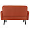 Zweisitzer Sofa meet® by Paperflow LISBOA, Stoffbezug rostfarben, Fußgestell schwarz, B 1240 x T 815 x H 830 mm