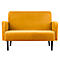Zweisitzer Sofa meet® by Paperflow LISBOA, Stoffbezug safran, Fußgestell schwarz, B 1240 x T 815 x H 830 mm