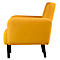Zweisitzer Sofa meet® by Paperflow LISBOA, Stoffbezug safran, Fußgestell schwarz, B 1240 x T 815 x H 830 mm