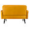 Zweisitzer Sofa meet® by Paperflow LISBOA, Stoffbezug safran, Fußgestell schwarz, B 1240 x T 815 x H 830 mm