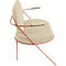 Zweisitzer Sofa Meet by Paperflow Saturne, mit Armlehnen, B 1180 x T 730 x H 880 mm, Stahlrohr, Kunstleder, Rosa/Elfenbein