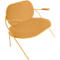 Zweisitzer Sofa Meet by Paperflow Saturne, mit Armlehnen, B 1180 x T 730 x H 880 mm, Stahlrohr, Kunstleder, Safran/Safran