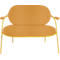 Zweisitzer Sofa Meet by Paperflow Saturne, mit Armlehnen, B 1180 x T 730 x H 880 mm, Stahlrohr, Kunstleder, Safran/Safran