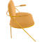 Zweisitzer Sofa Meet by Paperflow Saturne, mit Armlehnen, B 1180 x T 730 x H 880 mm, Stahlrohr, Kunstleder, Safran/Safran