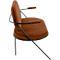 Zweisitzer Sofa Meet by Paperflow Saturne, mit Armlehnen, B 1180 x T 730 x H 880 mm, Stahlrohr, Kunstleder, Schwarz/Rost