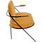 Zweisitzer Sofa Meet by Paperflow Saturne, mit Armlehnen, B 1180 x T 730 x H 880 mm, Stahlrohr, Kunstleder, Schwarz/Safran