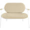 Zweisitzer Sofa Meet by Paperflow Saturne, mit Armlehnen, B 1180 x T 730 x H 880 mm, Stahlrohr, Kunstleder, Weiß/Elfenbein