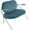 Zweisitzer Sofa Meet by Paperflow Saturne, mit Armlehnen, B 1180 x T 730 x H 880 mm, Stahlrohr, Samt, Blau/Blau