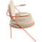 Zweisitzer Sofa Meet by Paperflow Saturne, mit Armlehnen, B 1180 x T 730 x H 880 mm, Stahlrohr, Samt, Rosa/Elfenbein