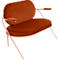 Zweisitzer Sofa Meet by Paperflow Saturne, mit Armlehnen, B 1180 x T 730 x H 880 mm, Stahlrohr, Samt, Rosa/Rost