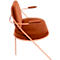 Zweisitzer Sofa Meet by Paperflow Saturne, mit Armlehnen, B 1180 x T 730 x H 880 mm, Stahlrohr, Samt, Rosa/Rost