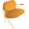 Zweisitzer Sofa Meet by Paperflow Saturne, mit Armlehnen, B 1180 x T 730 x H 880 mm, Stahlrohr, Samt, Safran/Safran