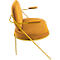 Zweisitzer Sofa Meet by Paperflow Saturne, mit Armlehnen, B 1180 x T 730 x H 880 mm, Stahlrohr, Samt, Safran/Safran