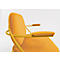 Zweisitzer Sofa Meet by Paperflow Saturne, mit Armlehnen, B 1180 x T 730 x H 880 mm, Stahlrohr, Samt, Safran/Safran