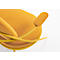 Zweisitzer Sofa Meet by Paperflow Saturne, mit Armlehnen, B 1180 x T 730 x H 880 mm, Stahlrohr, Samt, Safran/Safran