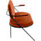 Zweisitzer Sofa Meet by Paperflow Saturne, mit Armlehnen, B 1180 x T 730 x H 880 mm, Stahlrohr, Samt, Schwarz/Rost